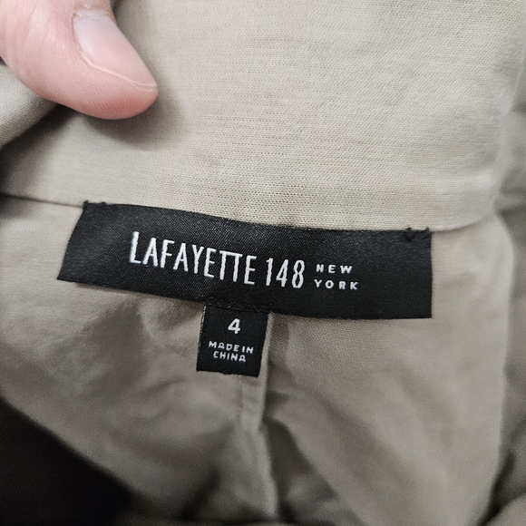 Lafayette 148 New York Beige Midi Dress Size 4 - Picture 5 of 6